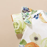 Load image into Gallery viewer, 3 Pieces Set Baby Girls Flower Print Tops And Solid Color Skirts And Bow Headwear Wholesale 220510114
