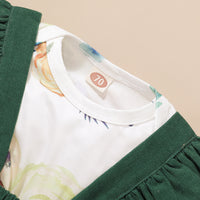 Load image into Gallery viewer, 3 Pieces Set Baby Girls Flower Print Tops And Solid Color Skirts And Bow Headwear Wholesale 220510114
