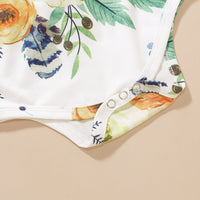 Load image into Gallery viewer, 3 Pieces Set Baby Girls Flower Print Tops And Solid Color Skirts And Bow Headwear Wholesale 220510114
