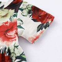 Load image into Gallery viewer, 2 Pieces Set Baby Kid Girls Flower Print Tops And Ripped Jeans Wholesale 220510115
