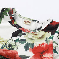 Load image into Gallery viewer, 2 Pieces Set Baby Kid Girls Flower Print Tops And Ripped Jeans Wholesale 220510115
