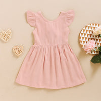 Load image into Gallery viewer, Baby Kid Girls Solid Color Dresses Wholesale 220510119
