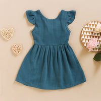 Load image into Gallery viewer, Baby Kid Girls Solid Color Dresses Wholesale 220510119
