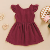Load image into Gallery viewer, Baby Kid Girls Solid Color Dresses Wholesale 220510119
