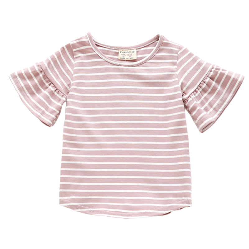 Baby Kid Girls Striped T-Shirts Wholesale 22051012