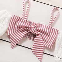 Load image into Gallery viewer, 2 Pieces Set Baby Kid Girls Solid Color Bow Tank Tops And Skirts Wholesale 220510121
