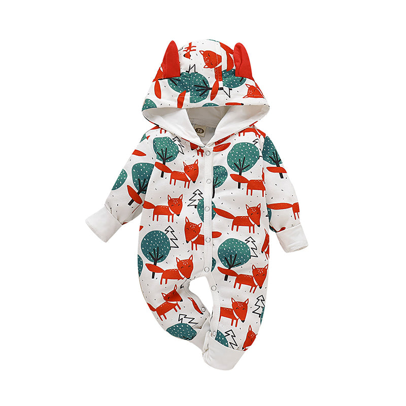 Baby Unisex Animals Cartoon Print Jumpsuits Wholesale 220510130