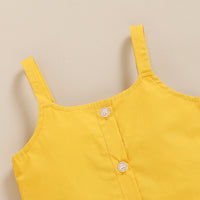 Load image into Gallery viewer, 2 Pieces Set Baby Kid Girls Flower Bow Print Shorts And Solid Color Tank Tops Wholesale 220510133
