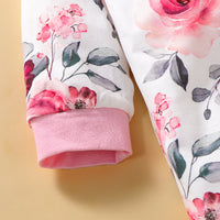 Load image into Gallery viewer, Baby Girls Flower Print Jumpsuits Hats Wholesale 220510143
