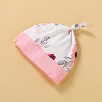 Load image into Gallery viewer, Baby Girls Flower Print Jumpsuits Hats Wholesale 220510143
