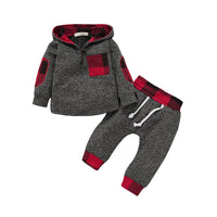 Load image into Gallery viewer, 2 Pieces Set Baby Kid Girls Flower Checked Print Tops And Pants Wholesale 220510145
