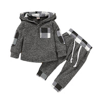 Load image into Gallery viewer, 2 Pieces Set Baby Kid Girls Flower Checked Print Tops And Pants Wholesale 220510145
