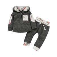 Load image into Gallery viewer, 2 Pieces Set Baby Kid Girls Flower Checked Print Tops And Pants Wholesale 220510145
