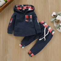 Load image into Gallery viewer, 2 Pieces Set Baby Kid Girls Flower Checked Print Tops And Pants Wholesale 220510145
