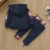 Load image into Gallery viewer, 2 Pieces Set Baby Kid Girls Flower Checked Print Tops And Pants Wholesale 220510145
