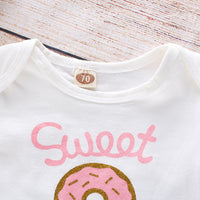 Load image into Gallery viewer, 2 Pieces Set Baby Girls Letters Print Rompers And Polka dots Skirts Wholesale 220510149
