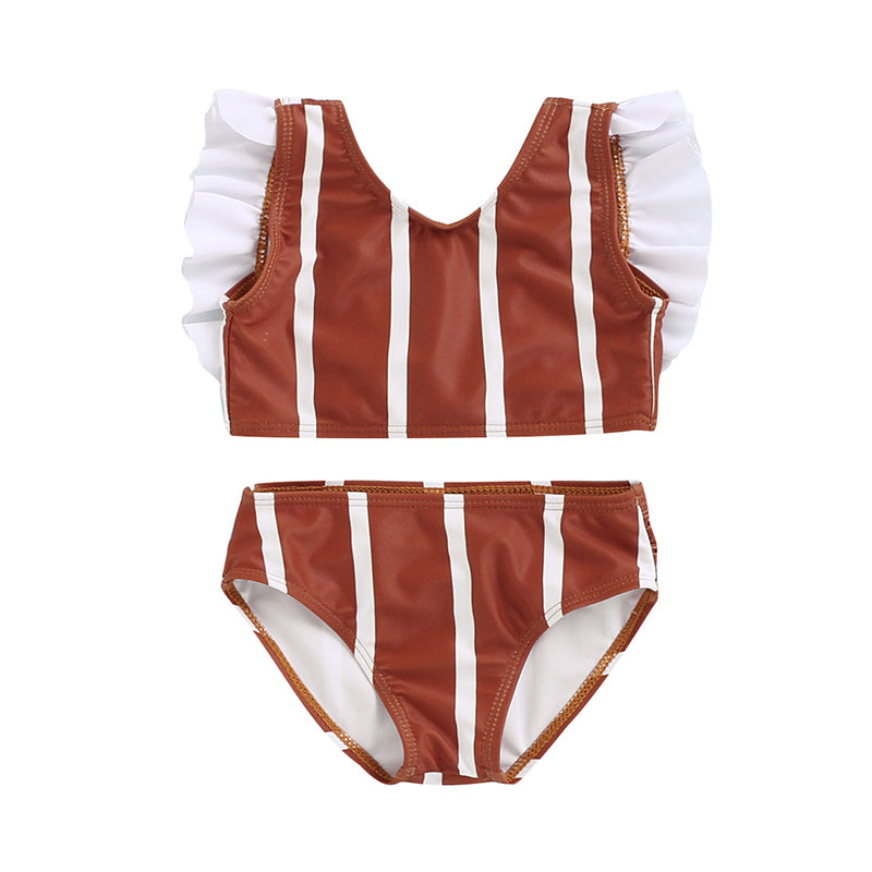 2 Pieces Set Baby Girls Beach Striped Tops And Shorts Wholesale 220510161