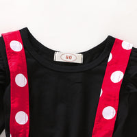 Load image into Gallery viewer, 2 Pieces Set Baby Kid Girls Solid Color Tops And Polka dots Bow Skirts Wholesale 220510164
