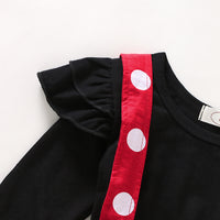 Load image into Gallery viewer, 2 Pieces Set Baby Kid Girls Solid Color Tops And Polka dots Bow Skirts Wholesale 220510164
