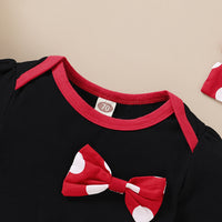 Load image into Gallery viewer, Baby Kid Girls Color-blocking Polka dots Bow Print Dresses Wholesale 220510168
