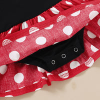 Load image into Gallery viewer, Baby Kid Girls Color-blocking Polka dots Bow Print Dresses Wholesale 220510168
