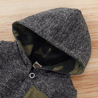 Load image into Gallery viewer, 2 Pieces Set Baby Girls Color-blocking Camo Hoodies Swearshirts And Pants Wholesale 220510172
