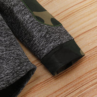 Load image into Gallery viewer, 2 Pieces Set Baby Girls Color-blocking Camo Hoodies Swearshirts And Pants Wholesale 220510172
