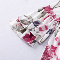 Load image into Gallery viewer, 2 Pieces Set Baby Kid Girls Flower Print Tops And Ripped Jeans Wholesale 220510174
