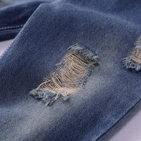 Load image into Gallery viewer, 2 Pieces Set Baby Kid Girls Flower Print Tops And Ripped Jeans Wholesale 220510174
