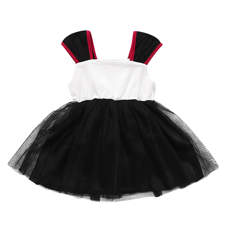 Baby Kid Girls Color-blocking Lace Ribbon Dresses Wholesale 220510175