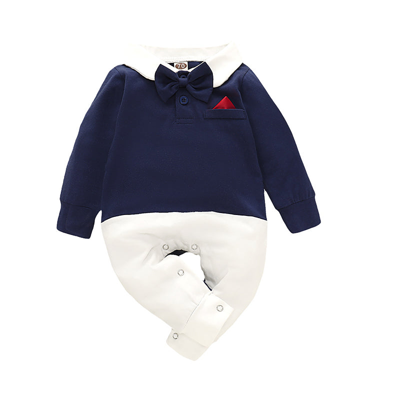 Baby Boys Color-blocking Jumpsuits Wholesale 220510176