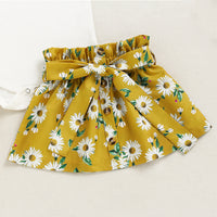 Load image into Gallery viewer, 3 Pieces Set Baby Girls Solid Color Print Rompers Flower Skirts And Bow Headwear Wholesale 220510177
