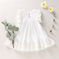Load image into Gallery viewer, Baby Kid Girls Flower Embroidered Dresses Wholesale 220510184
