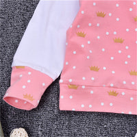 Load image into Gallery viewer, 2 Pieces Set Baby Girls Striped Color-blocking Polka dots Print Hoodies Swearshirts And Pants Wholesale 220510187
