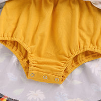 Load image into Gallery viewer, Baby Girls Color-blocking Flower Print Rompers Wholesale 220510189
