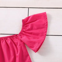 Load image into Gallery viewer, 2 Pieces Set Baby Kid Girls Solid Color Tank Tops And Ripped Shorts Wholesale 220510190
