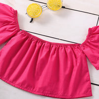 Load image into Gallery viewer, 2 Pieces Set Baby Kid Girls Solid Color Tank Tops And Ripped Shorts Wholesale 220510190
