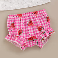 Load image into Gallery viewer, 2 Pieces Set Baby Girls Embroidered Print Tank Tops And Fruit Shorts Wholesale 220510192
