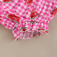 Load image into Gallery viewer, 2 Pieces Set Baby Girls Embroidered Print Tank Tops And Fruit Shorts Wholesale 220510192
