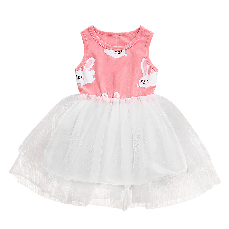 Baby Kid Girls Animals Print Dresses Wholesale 220510207