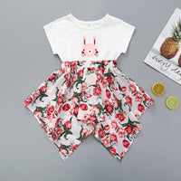 Load image into Gallery viewer, Baby Kid Girls Color-blocking Flower Animals Print Dresses Wholesale 220510209
