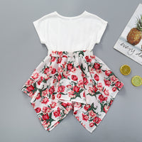 Load image into Gallery viewer, Baby Kid Girls Color-blocking Flower Animals Print Dresses Wholesale 220510209
