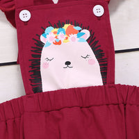 Load image into Gallery viewer, 2 Pieces Set Baby Girls Solid Color Print Headwear And Rompers Wholesale 220510217
