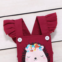 Load image into Gallery viewer, 2 Pieces Set Baby Girls Solid Color Print Headwear And Rompers Wholesale 220510217
