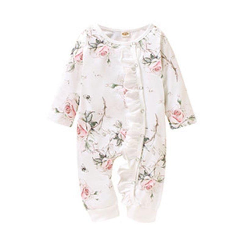 Baby Girls Flower Jumpsuits Wholesale 220510219