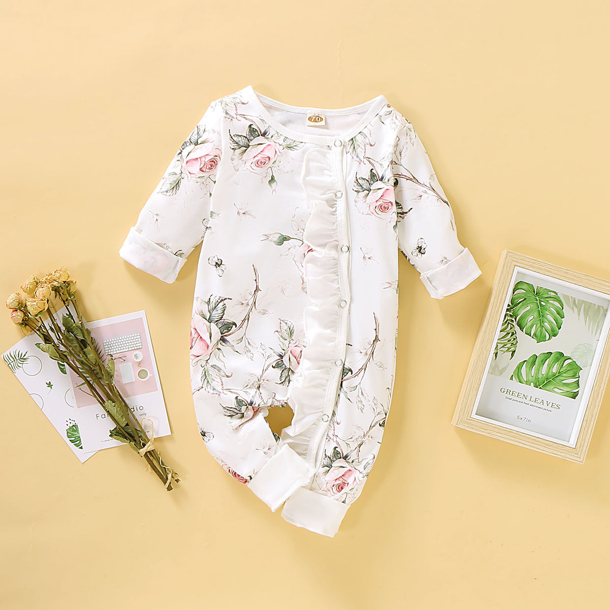 Baby Girls Flower Jumpsuits Wholesale 220510219