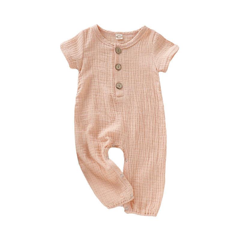 Baby Unisex Solid Color Jumpsuits Wholesale 220510220