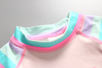 Load image into Gallery viewer, Baby Kid Girls Striped Color-blocking Sports Swimwears Wholesale 220510224
