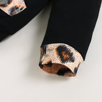 Load image into Gallery viewer, 2 Pieces Set Baby Kid Unisex Color-blocking Leopard Hoodies Swearshirts And Pants Wholesale 220510229
