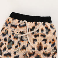 Load image into Gallery viewer, 2 Pieces Set Baby Kid Unisex Color-blocking Leopard Hoodies Swearshirts And Pants Wholesale 220510229
